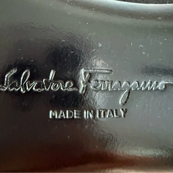 Salvatore Ferragamo Black Satin Pleated Peep-Toe Heels • 9 • NEW - Picture 9 of 11